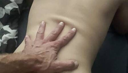 Candy gets fucked bareback and from behind by slow stroke king