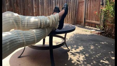Nylons in Flats Dangling + Nylon Soles