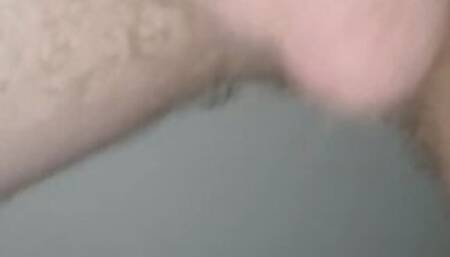 Stroking my throbbing cock