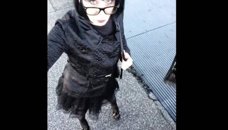 Andreina - high heels walking outdoor