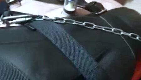 Double Domme torment on a helpless man in sleepsack 5