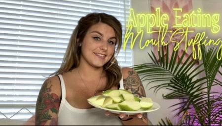 Apple Eating- Mouth Stuffing