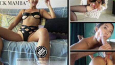 LonelyMeow Mia in BLACK MAMBA ( first time with cum inside )