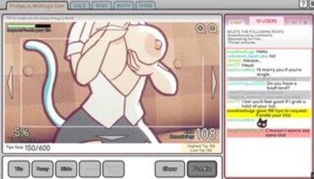 [Gameplay] Nicole Risky Job [Hentai game ] Ep.4 the camgirl masturbated while look...