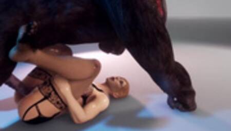 Minotaur Fucks a Sexy Busty Blonde 3D