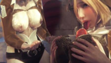 [ATTACK ON TITAN] Historia Reiss wants that Titan-like Dick (3D PORN 60 FPS)