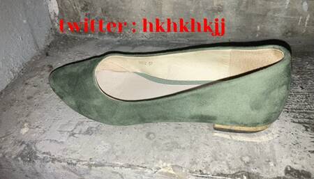 Cum green flats shoes