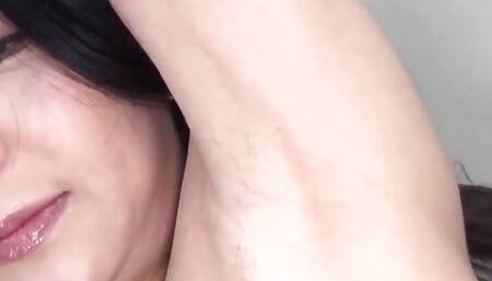 Japanese MILF shows her armpits and sexy panties