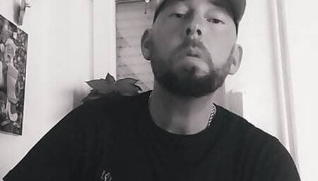 Bearded gay cum big