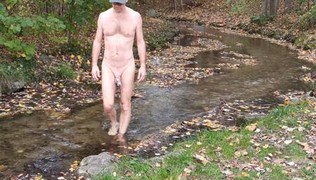 Naked through the creek