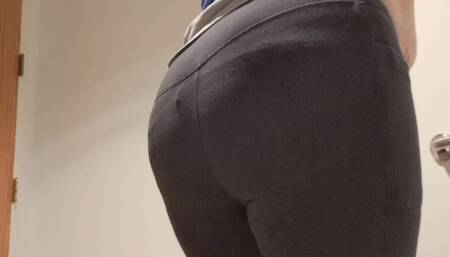 Wearing Black Yoga Pants at the gym
