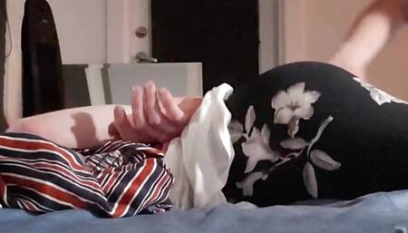 Verbal blonde DOMINATES his ASS - Strapon fuck him off the bed!