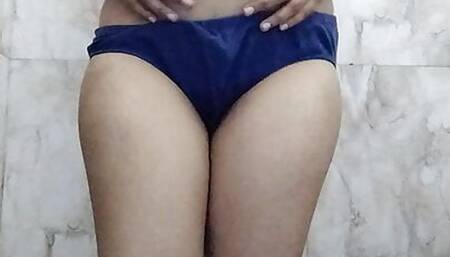 Punjabi desi girl bathing at frds home