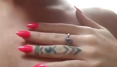 Light Scratching and Nipple Teasing With Long Nails