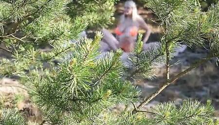 Passionate sex in the forest dogging sandra sweet