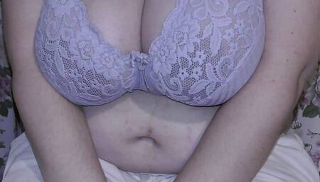 Slut wife Milky Mari showing her hubby own creampied pussy and huge lactating boobs! - Cuckold Impregnation fantasy