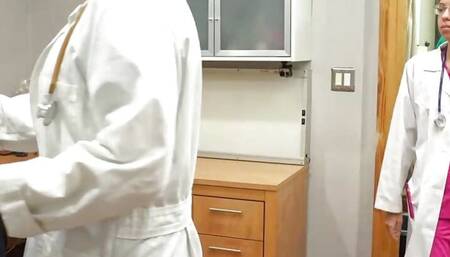 NSFW Nude BTS From Student Interns with Angel Ramiraz, Cumming hard for the students , Entire Film At GuysGoneGynoCom