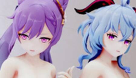 【R18-MMD-4K】ShuiShui - Genshin Impact Ganyu & Keqing 原神甘雨 -chocolate Dream