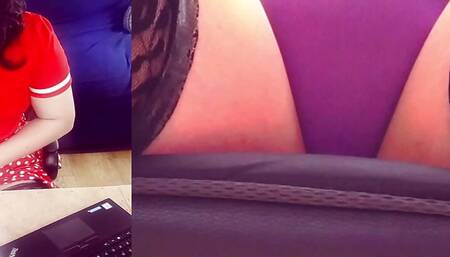 Under my desk slut, Trans JOI