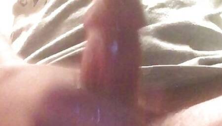 Stroking my hard cock and cumming SO MUCH after not masterbating  for a whole month!