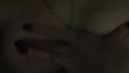 Evening gentle homemade striptease. Close-up