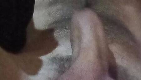 Nasty man masturbation bed