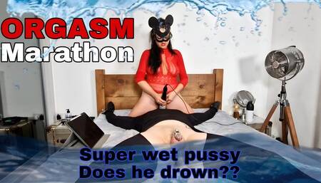Femdom Vibrator Orgasm Marathon Super Wet Pussy Real Facesitting Ass Smothering Orgasms Chastity