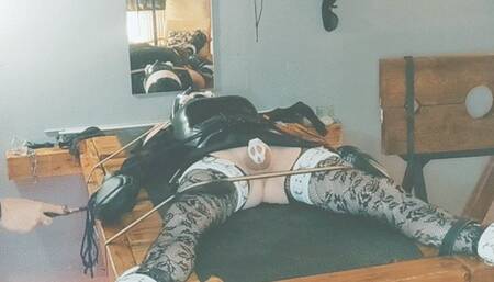 Spank, chastity and electro games with Komtesa Kristynka sweet juice in the end