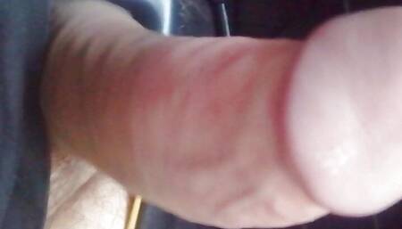Cumming with vibrator on cock