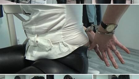 Handcuffs and wristwatch