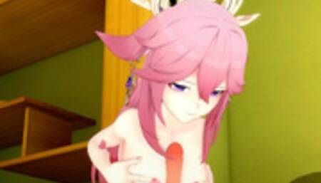 GENSHIN IMPACT YAE MIKO is a Perfect Hentai Cumslut (3D HENTAI)