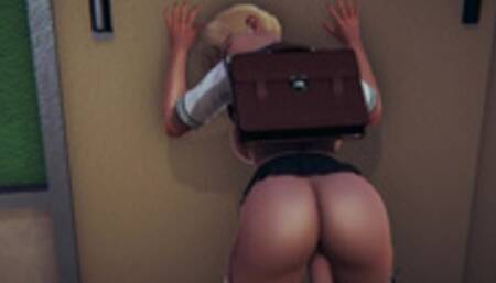 High School Girl Gave in the Ass