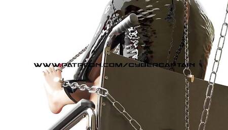 Slave Blindfolded in a Wheelchair Hardcore BDSM Animation