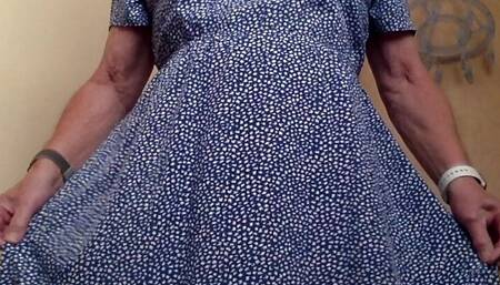 Dress over Cotton Knickers & Pantyhose
