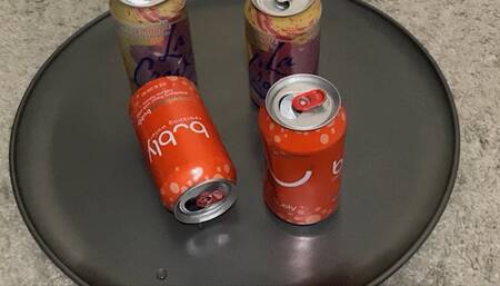 Crunchy can crush in sexy clear teasers