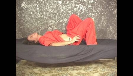 part 1, Girl rubs her hairy pussy in jail