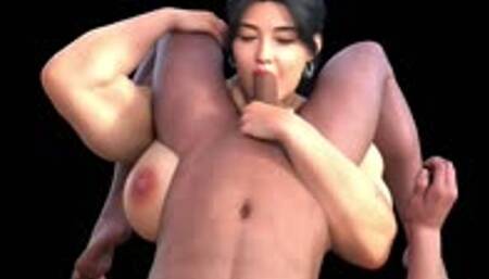 Yori blow him hard in the air