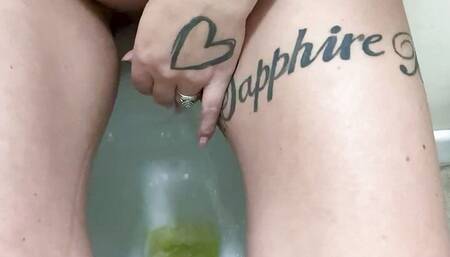 Follow me to the public toilet and watch me piss and drink