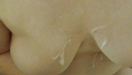 Massages sperm on tits
