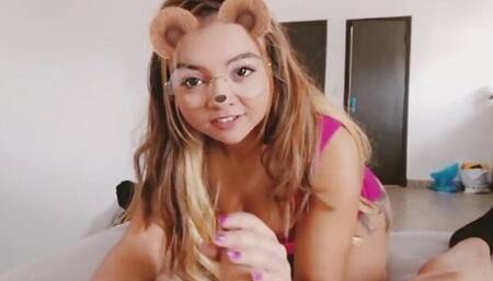 nice blowjob blonde latina