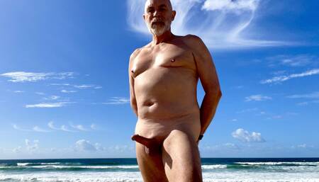 Slow motion Masturbating on the beach