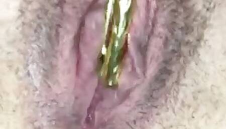 masturbating my wet pussy and moaning loud
