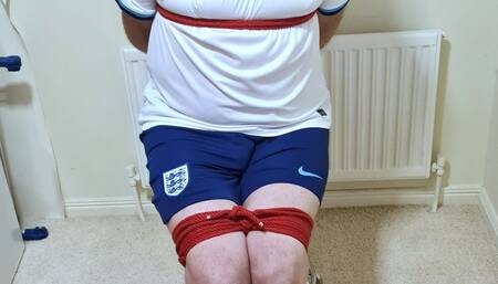 England football kit bound and gagged in room 2