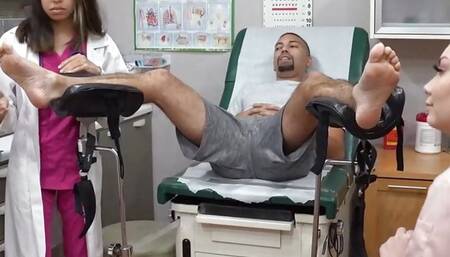 SFW BTS From The Perverted Podiatrist W Angel Ramiraz, Tasting Feet & Pedicure ,Watch Entire Film At GuysGoneGynoCom