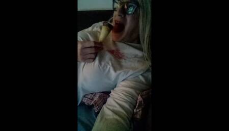 Pretending this Ice Cream Cone is your FAT COCK!