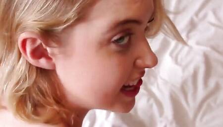 POV hairypussy BJ babe wants that cock so she talks dirty