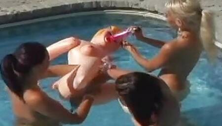 young tight pussies lying fingering in the sun