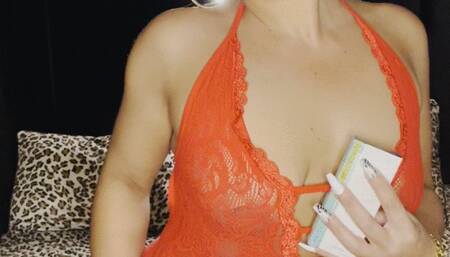 Blonde, milf, smoking multiples with black lipstick, huge dildo, pussy play, and two Virginia Slim 120s at the same time