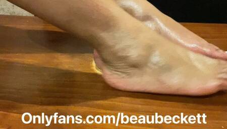 Femdom Barefoot Ballstomping ballbusting in cockbox goddess XoieKaidence and Beau beckett