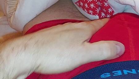 Sunday evening jerk off in bed with fingers in my ass